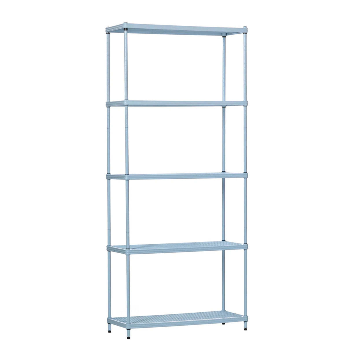 Design Ideas MeshWorks 5 Tier Steel Storage Shelving Unit Bookshelf, Green