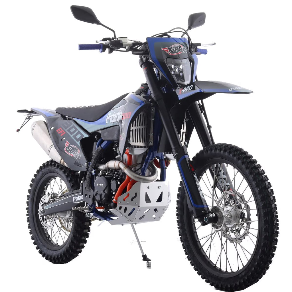 X-Pro Paladin 300 EFI Dirt Bike with 6-Speed Manual Transmission and Balance Shaft and Dual Overhead Camshaft (DOHC) with Four Valves Engine, Electric Start! Big 21"/18" Wheels!