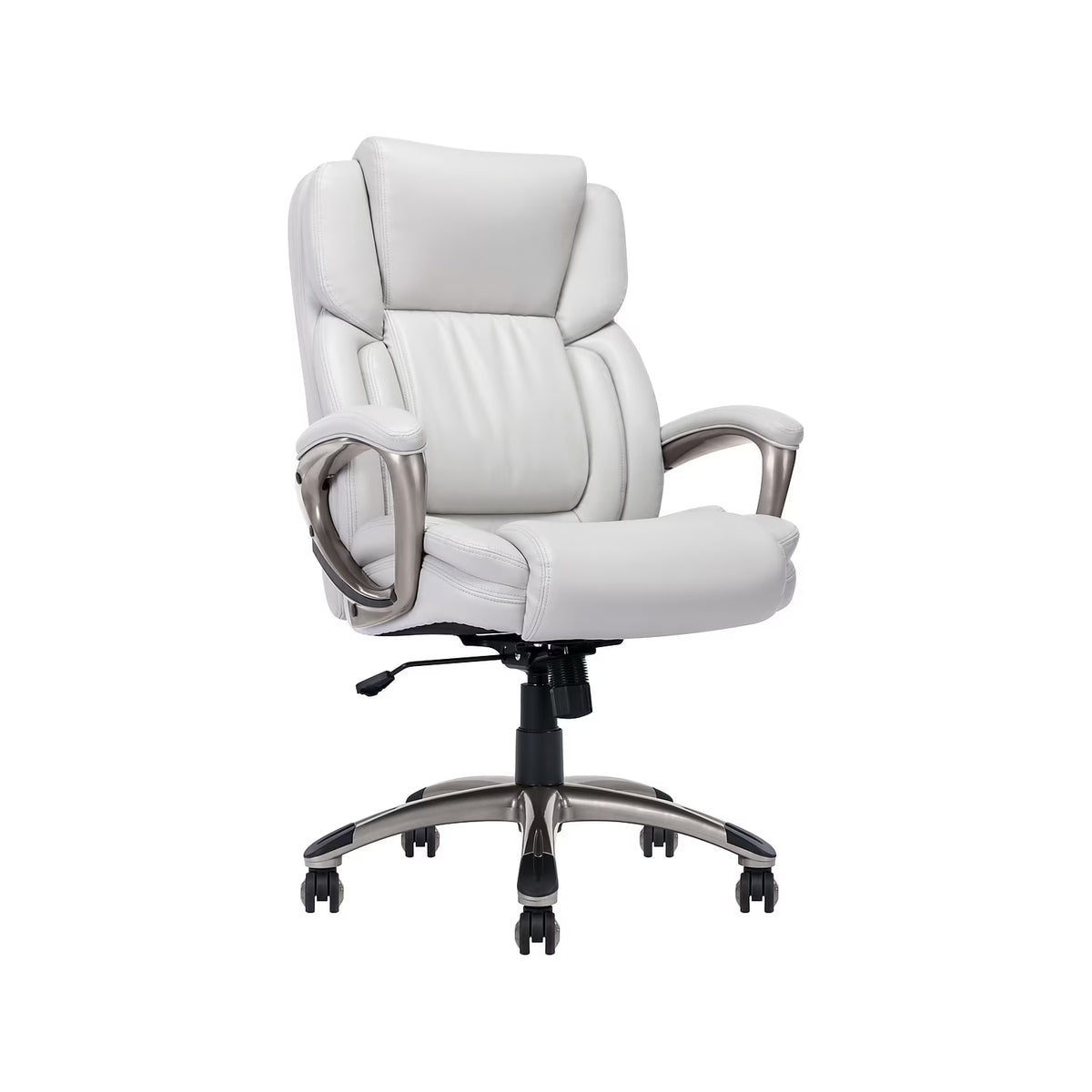 Serta Garret Executive Office Chair White Bonded Leather