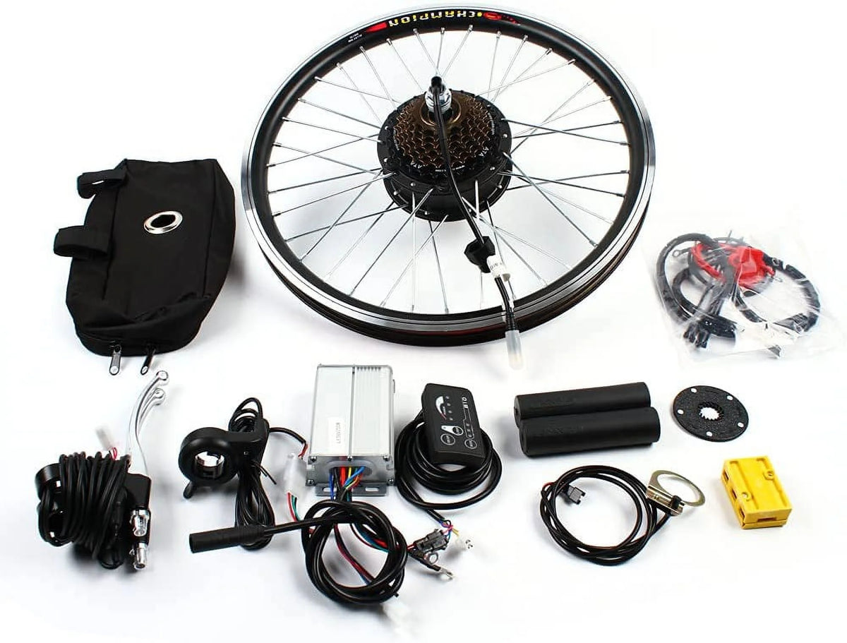 FETCOI 20" Rear Wheel Hub Electric Bike Conversion Kit, 36V 250W E-Bike Powerful Hub Motor Kit with SW-810LED Display Waterproof Wire Front Wheel Hub Assembly Motor Kit