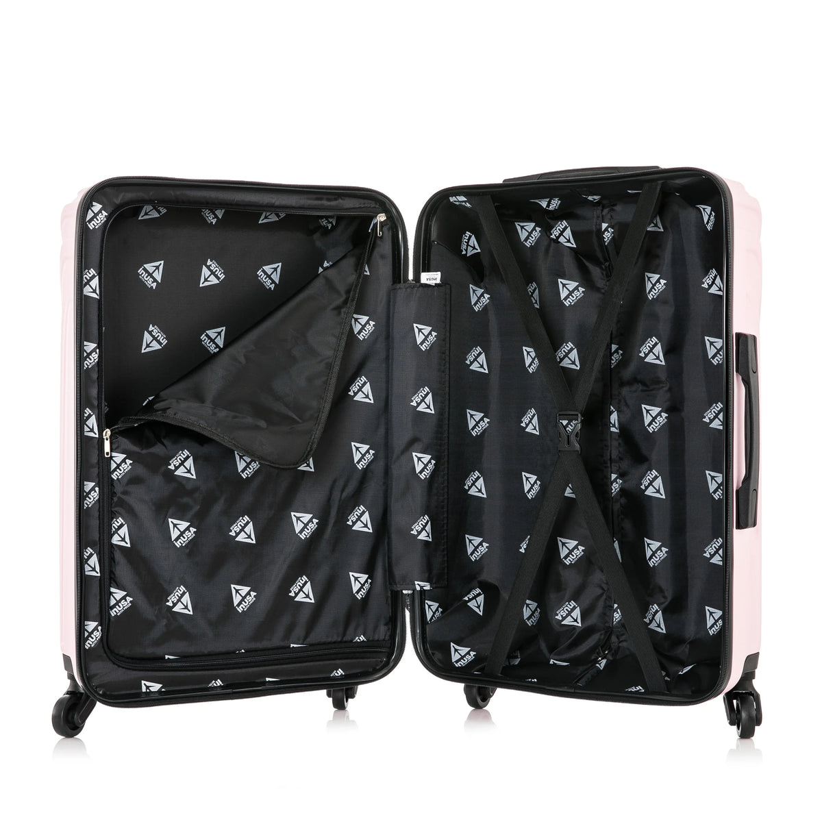 InUSA Vasty 28" Hardside Lightweight Luggage with Spinner Wheels, Handle, and Trolley, Gray