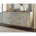 Signature Design by Ashley Contemporary Kerrings Accent Cabinet Brown/Black/White