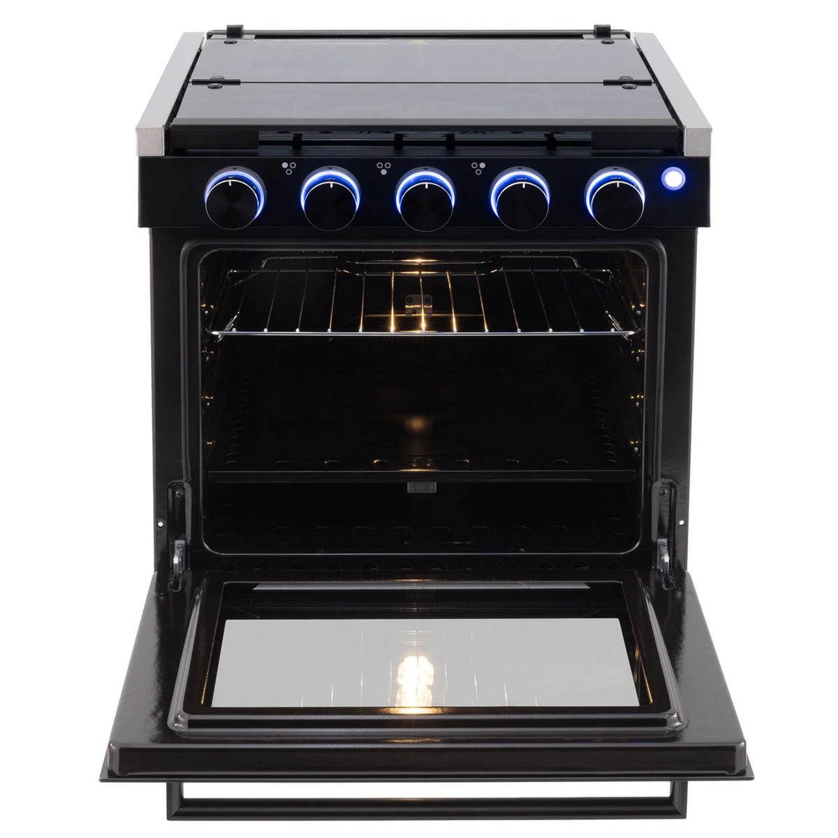 RecPro 17 Inch 3 Burner Propane RV Stove Gas Range without Hood, Silver