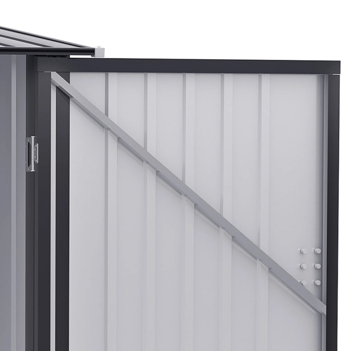 Outsunny Metal Outdoor Storage Shed with Lockable Doors, 3.3' x 3.4', Brown
