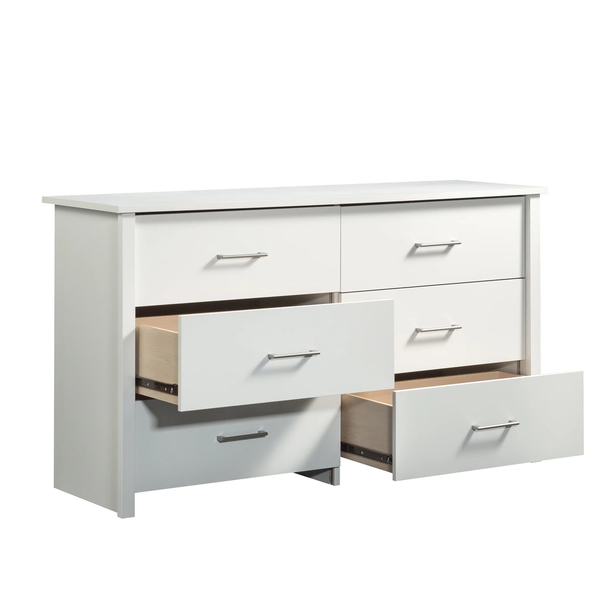 Mainstays Hillside 6-Drawer Dresser, Soft White Finish