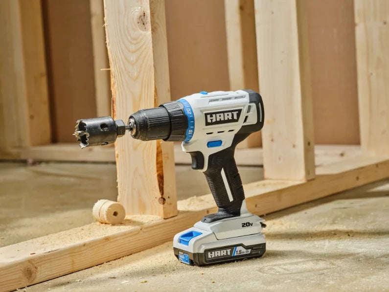 HART 20-Volt 1/2 Drill/Driver 2-Pack 4AH Battery Kit Bundle