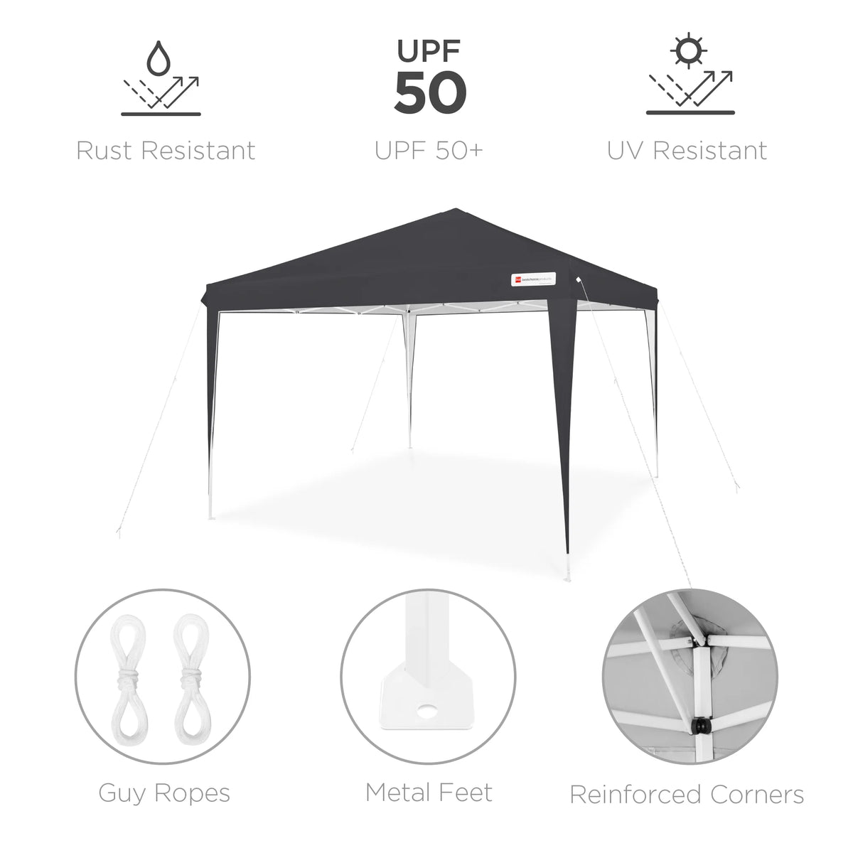 Best Choice Products 10x10ft Pop Up Canopy Outdoor Portable Adjustable Instant Gazebo Tent w/ Carrying Bag - White