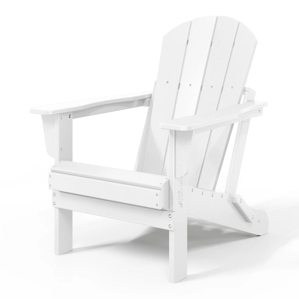 Westintrends Outdoor Folding HDPE Adirondack Chair, Patio Seat, Weather Resistant, Dark Brown