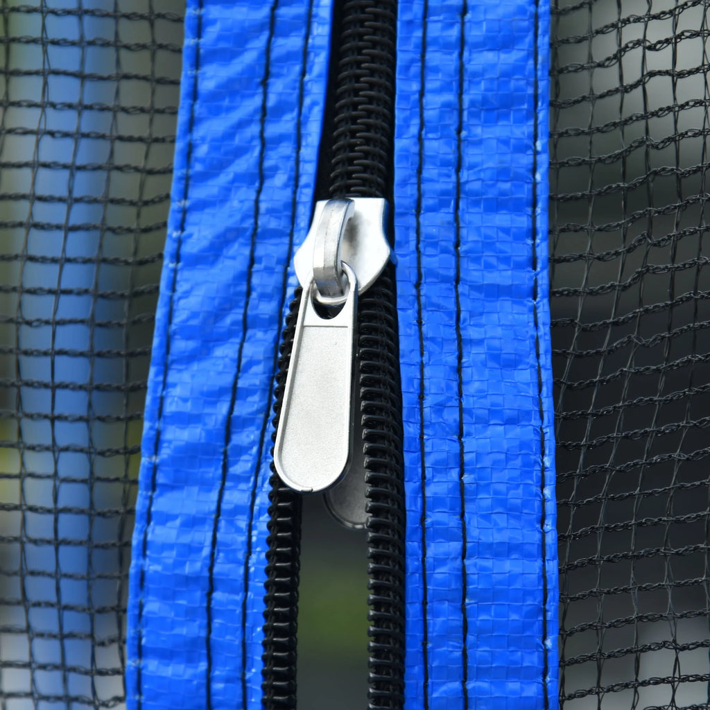 14FT Outdoor Trampoline with Safety Enclosure, Steel Tube Frame, Ladder & Secure Net - Heavy Duty, Blue