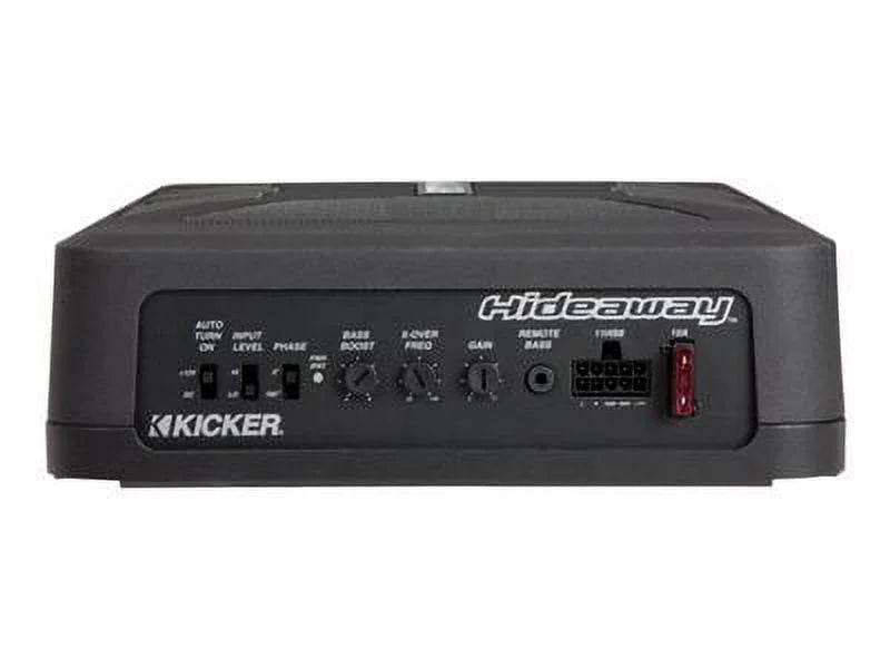 Kicker Wireless Compact Powered Car Subwoofer, Black, 8"
