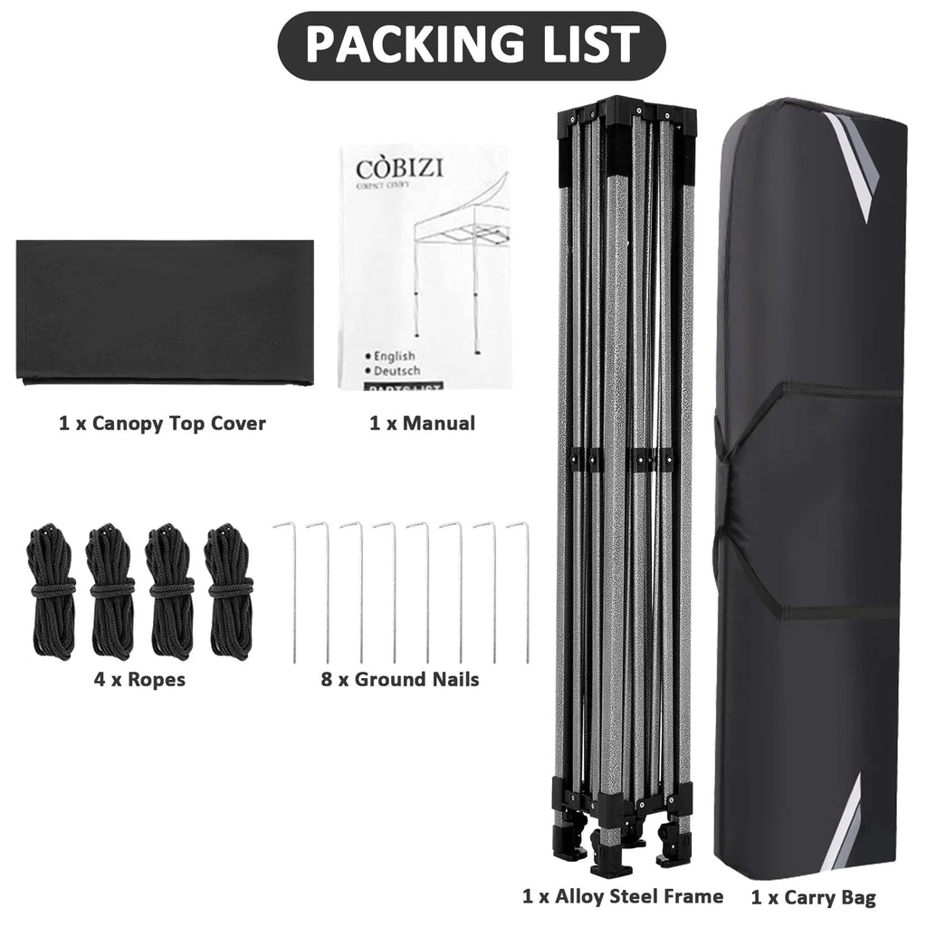 SANOPY 10 x 10 FT Pop Up Canopy Tent 10x10 Easy up Canopy, Heavy Duty Outdoor Canopy UPF 50+ All Weather Waterproof Instant Party Tents for Parties Gazebo with Handbag