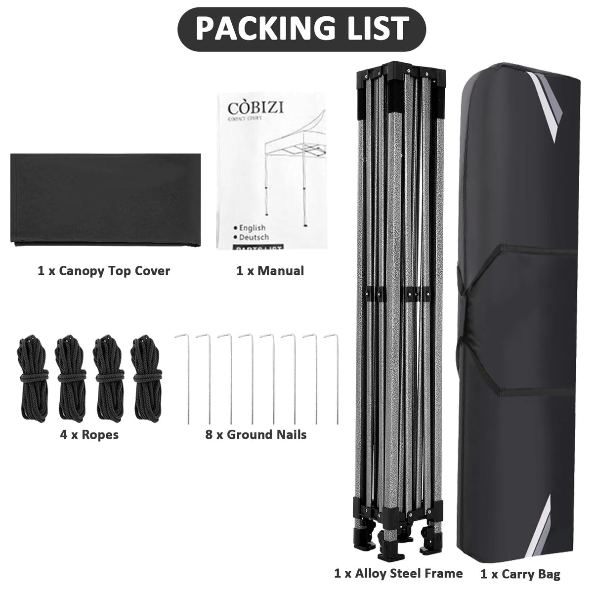 SANOPY 10 x 10 FT Pop Up Canopy Tent 10x10 Easy up Canopy, Heavy Duty Outdoor Canopy UPF 50+ All Weather Waterproof Instant Party Tents for Parties Gazebo with Handbag