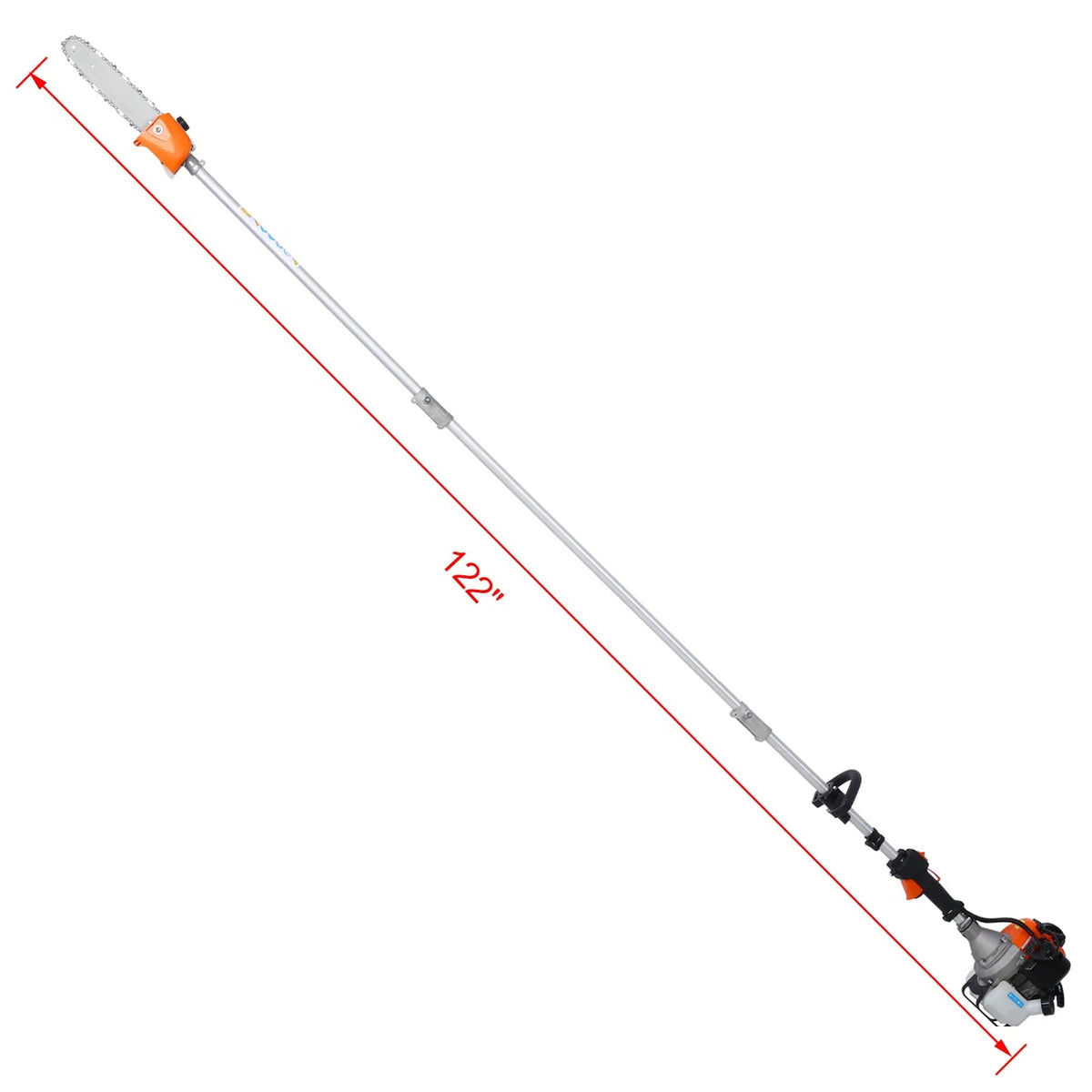 Docooler 10 in 1 Multi-Functional Tool, 52CC 2-Cycle Garden Tool System with Gas Pole Saw, Hedge Trimmer, Grass Trimmer, and Brush EPA Compliant