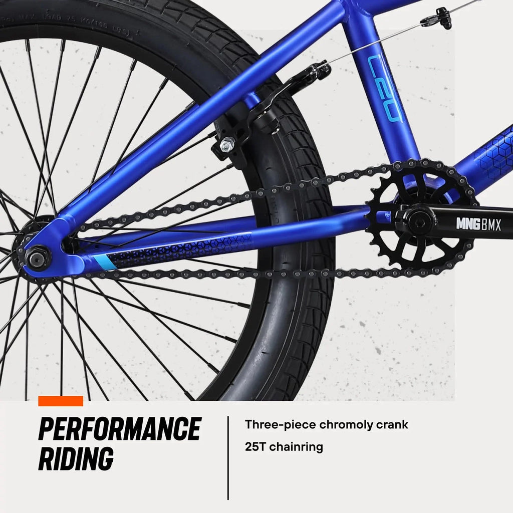 Mongoose Legion L20 Freestyle BMX Bike, 20- in Wheel, Ages 8 and up, Blue