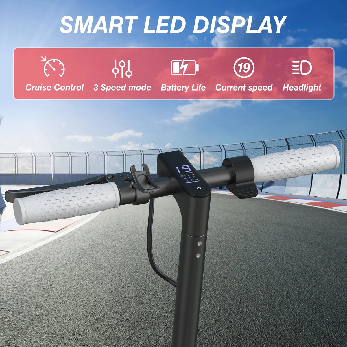 AOVOPRO WHITE ES80 350W 8.5' Foldable Electric Scooter for Adults and Child, 21 Miles Range