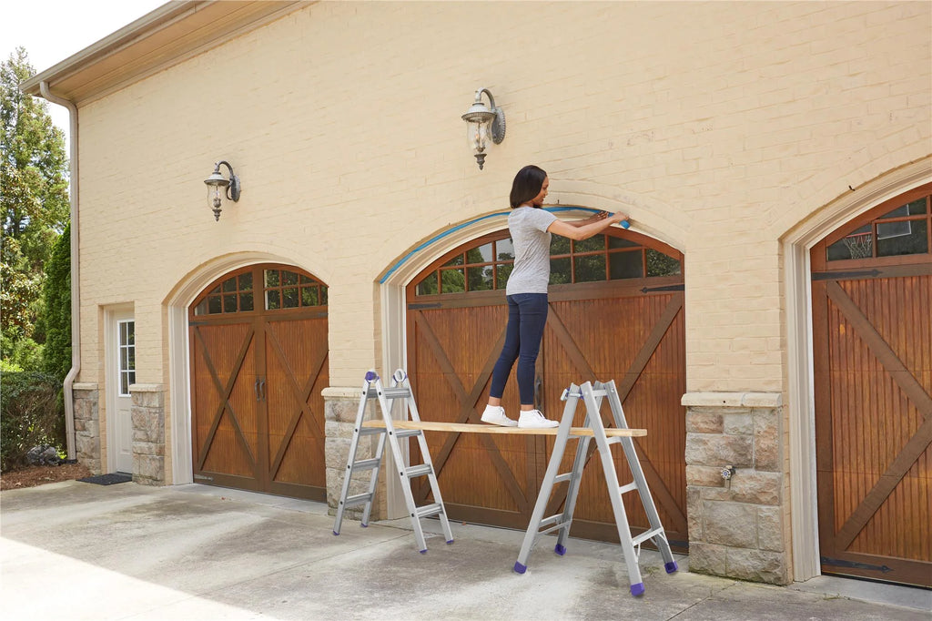 COSCO 18ft Reach Height Aluminum Multi-Position Ladder ,300 lb. Load Capacity Type IA Duty Rating