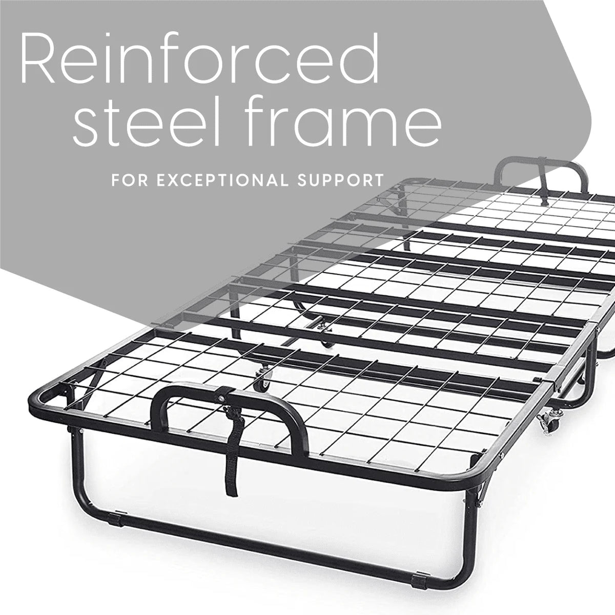 Milliard Diplomat Folding Bed Cot Size - with Luxurious Memory Foam Mattress and a Super Strong Sturdy Frame 75 x 31