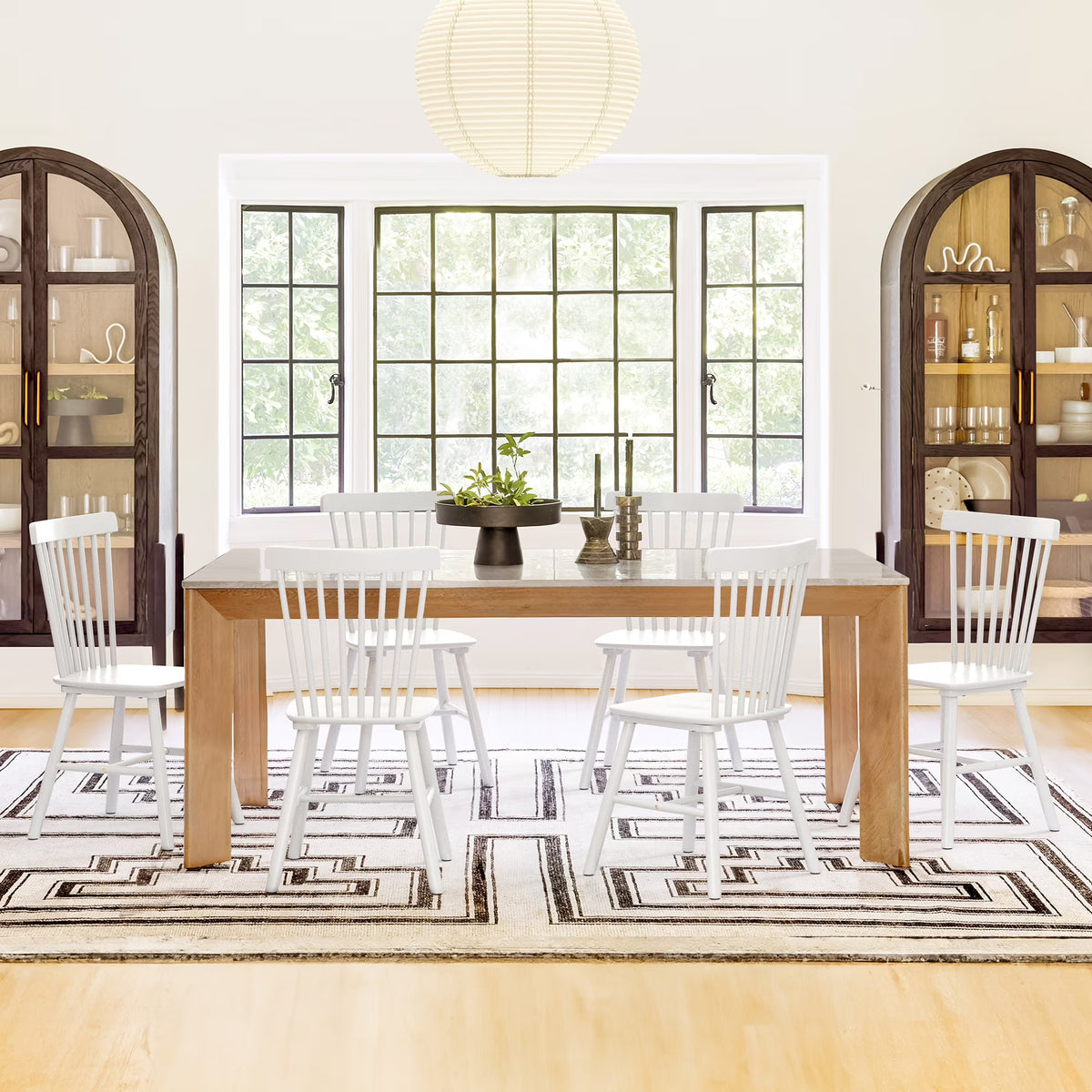Dycanpo Dining Chairs Set of 4, Black Kitchen/Dining Room Wooden Chairs with Mid Century Modern,18''