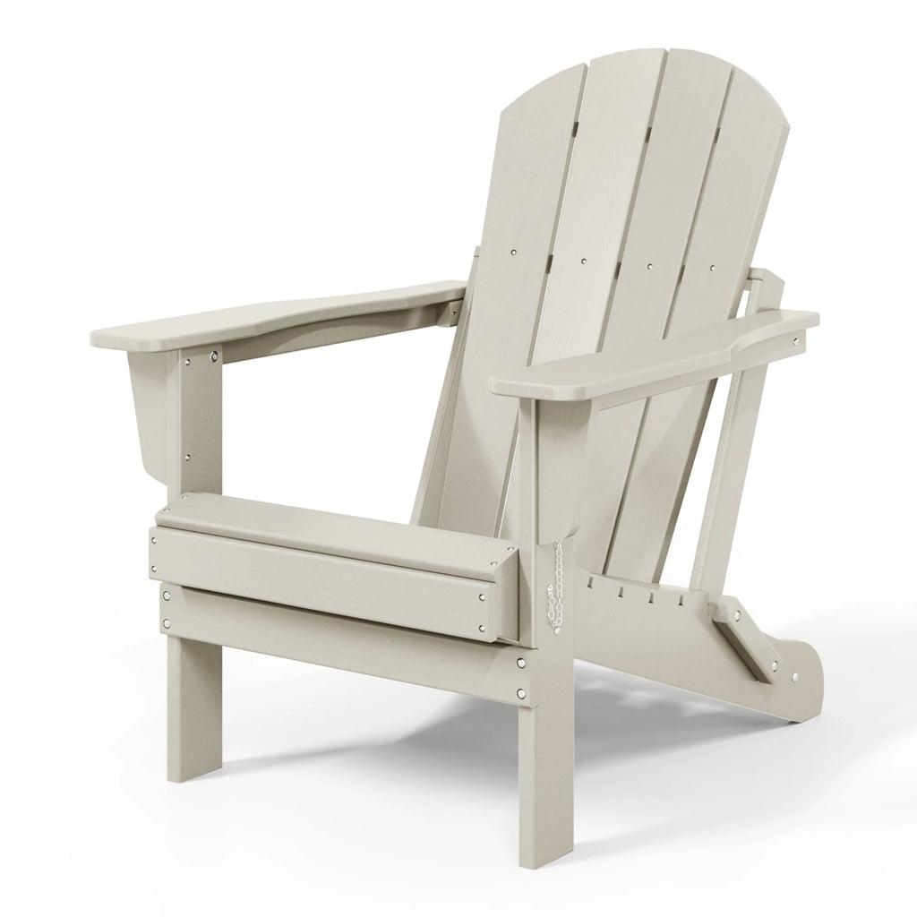 Westintrends Outdoor Folding HDPE Adirondack Chair, Patio Seat, Weather Resistant, Dark Brown