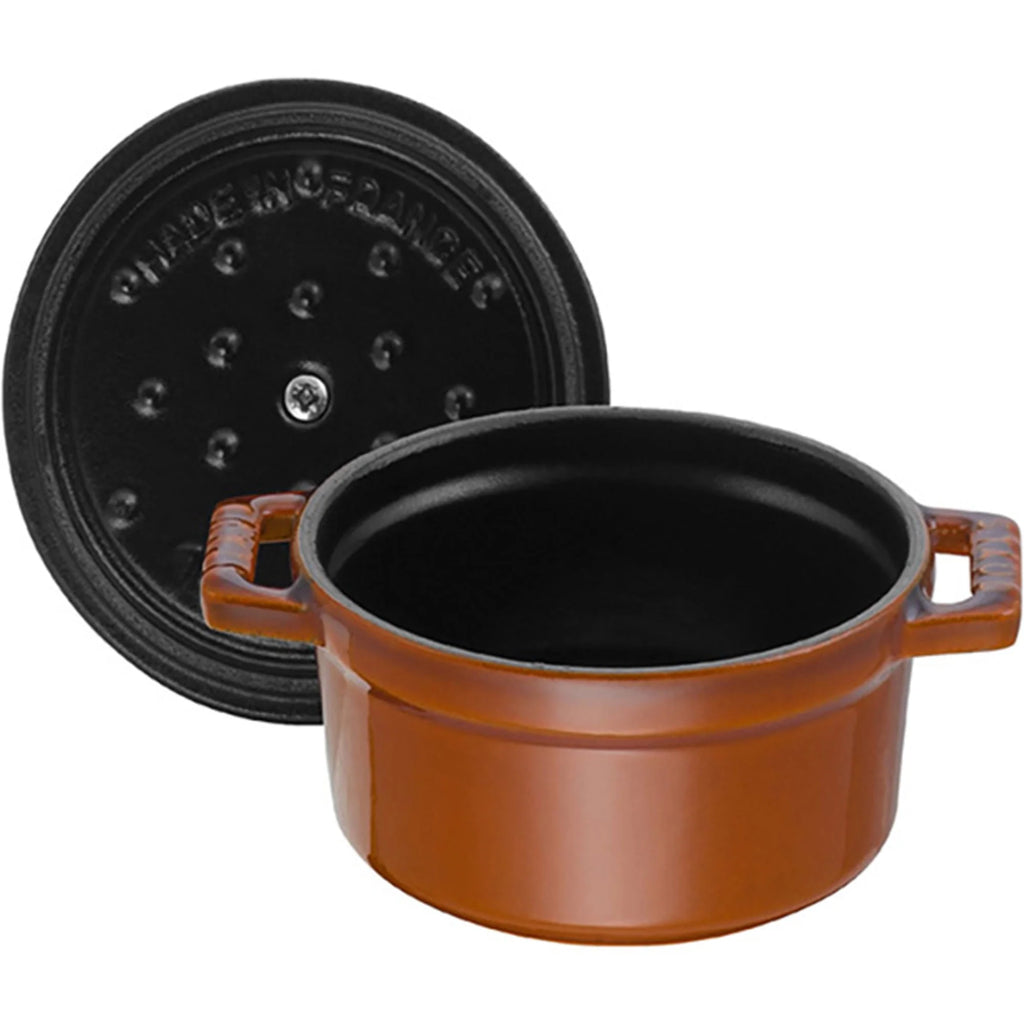 Staub Cast Iron 4-qt Round Cocotte - Matte Black