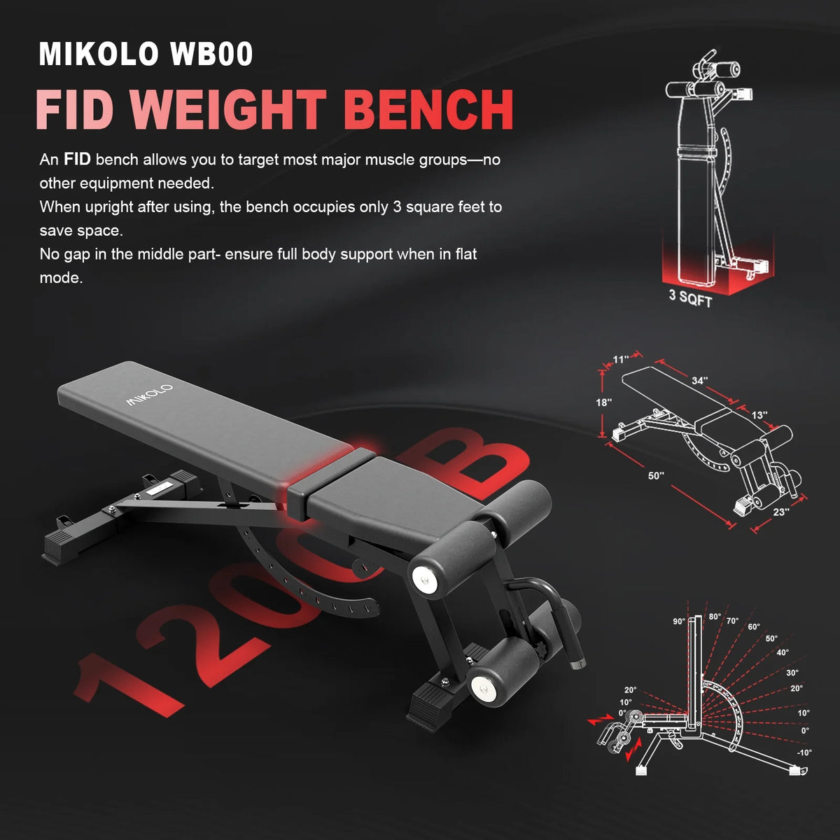 Mikolo Rubber Hex Dumbbell Set with Racks, Option in 450lbs, Strength Training Weight Set Home Gym