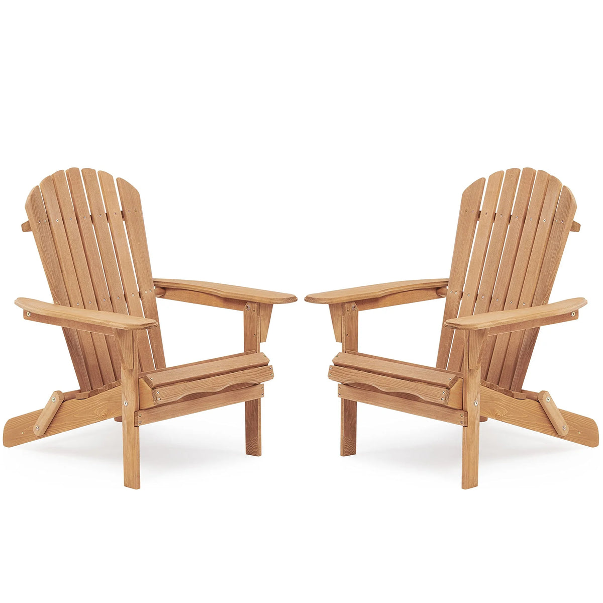 uhomepro Outdoor Adirondack Chairs Set of 2, Folding Fire Pit Chair, Weather Resistant Patio Lawn Chair for Outside Deck Garden Backyard Balcony, Gray