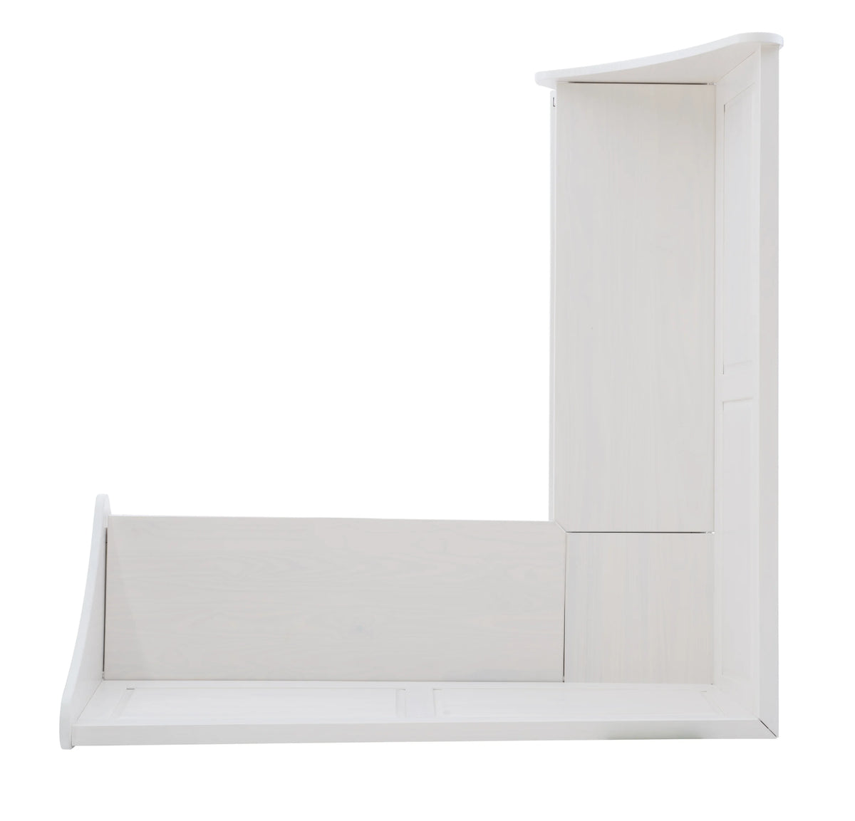 Linon Tobin Casual Wood Corner Dining Breakfast Nook Bench with Storage, White