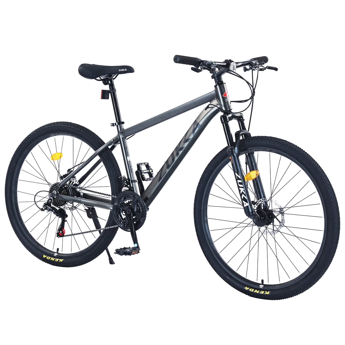 27.5 Inch Mountain Bike, 21 Speed Mountain Bicycle with Front Suspension and Aluminum Alloy Frame for Men Women Boys and Girls, Blue