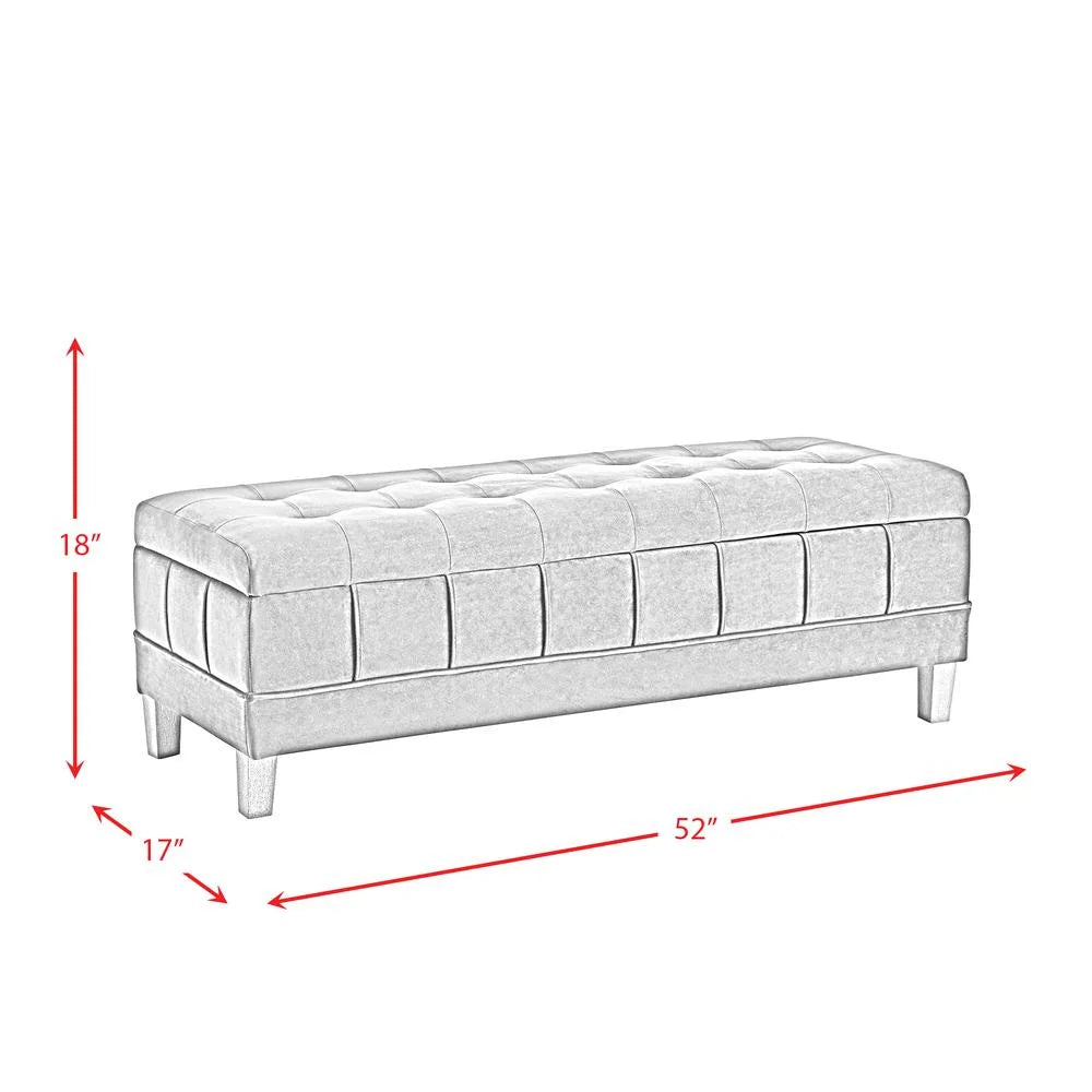 Picket House Furnishings Jude Tufted Storage Ottoman