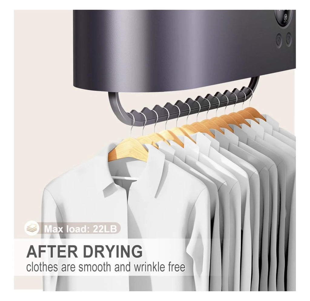Portable Clothes Dryer Mini Clothes Dryer Save Space Folding Compact Dryer Machine With Dry Bag For Laundry Electric Portable Dryer For Camping Business Trip Travel Home And Apartment Grey