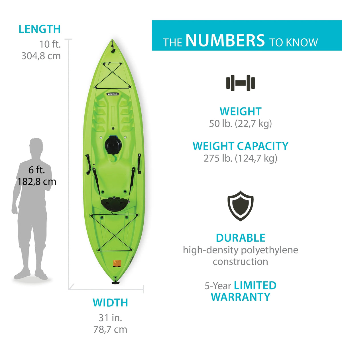 Lifetime Tahoma 10 ft. Sit-on-Top Kayak, Emperor Fusion (91346)