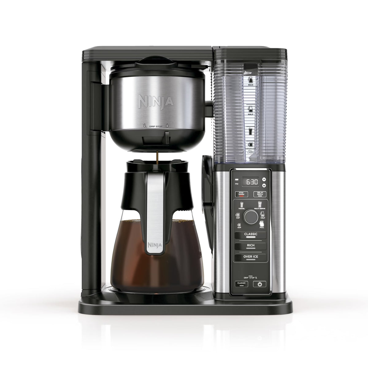 Ninja Hot & Iced Coffee Maker, Single Serve to 10 Cup Carafe, Drip, Rapid Cold Brew, CM360 Black