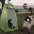 Portable Camping Toilet Kit for Adults, X Large Pop-Up Privacy Tent with Folding Toilet and Outdoor Shower Facilities