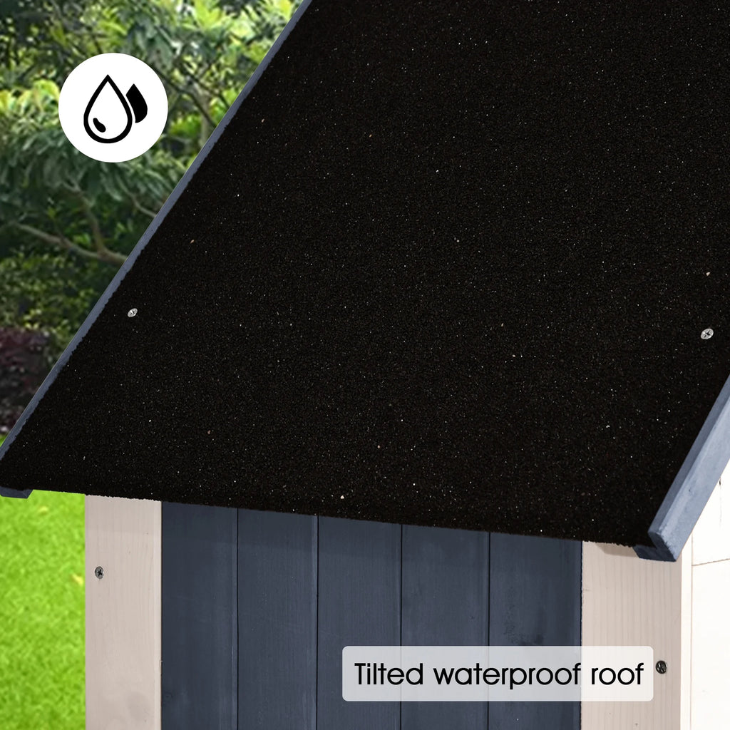 MCombo 2.52 x 1.77 ft. Metal and Wood Storage Shed, Natural