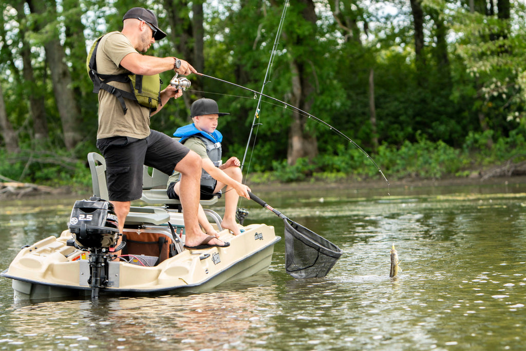 Pelican Bass Raider Boat - 2 person Fishing Boat - 10 ft