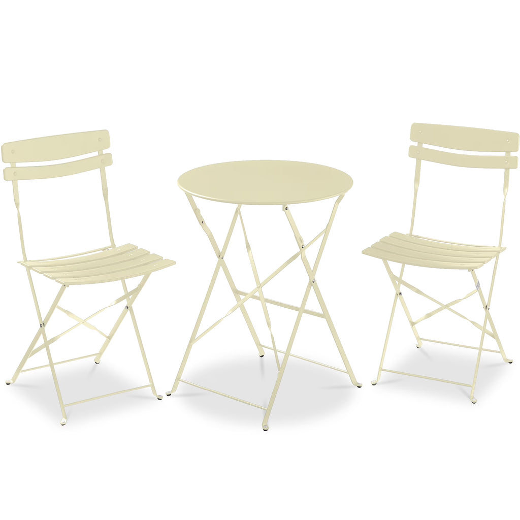 Best Choice Products 3-Piece Small Bistro Set, Folding Patio Furniture Set of 2 Chairs and Table - Black