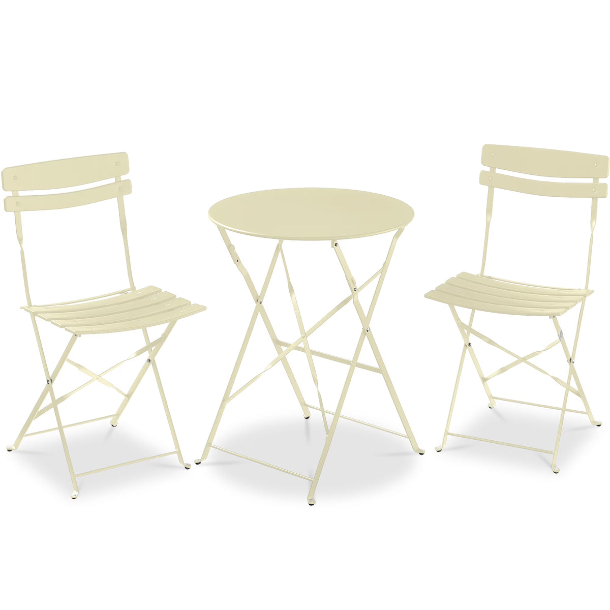 Best Choice Products 3-Piece Small Bistro Set, Folding Patio Furniture Set of 2 Chairs and Table - Black