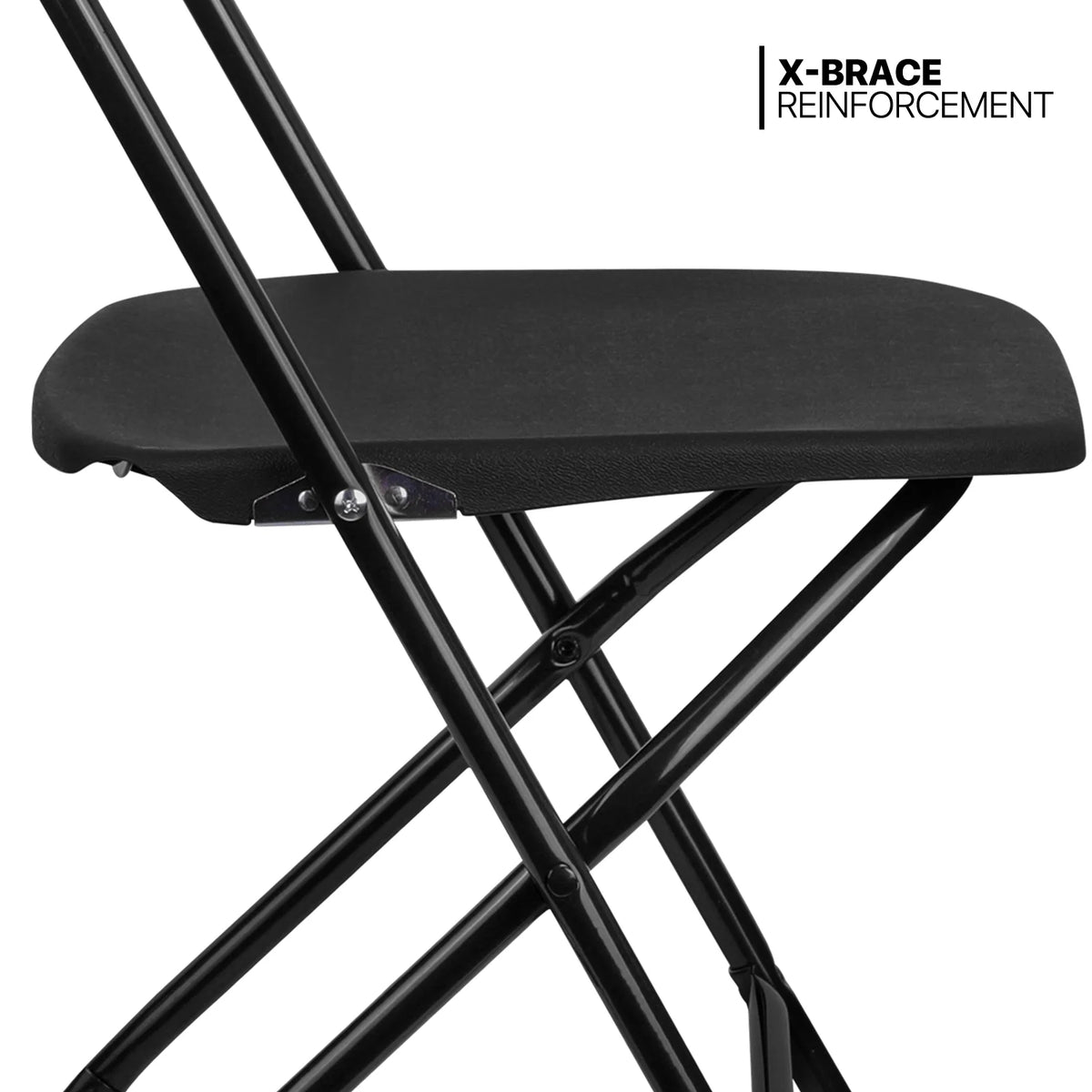 Magshion 11 Pieces 6 Ft Plastic Foldable Card Table and Chair Set Portable Folding Table with Handle Picnic Desk and Folding Chairs with Backrest, Black