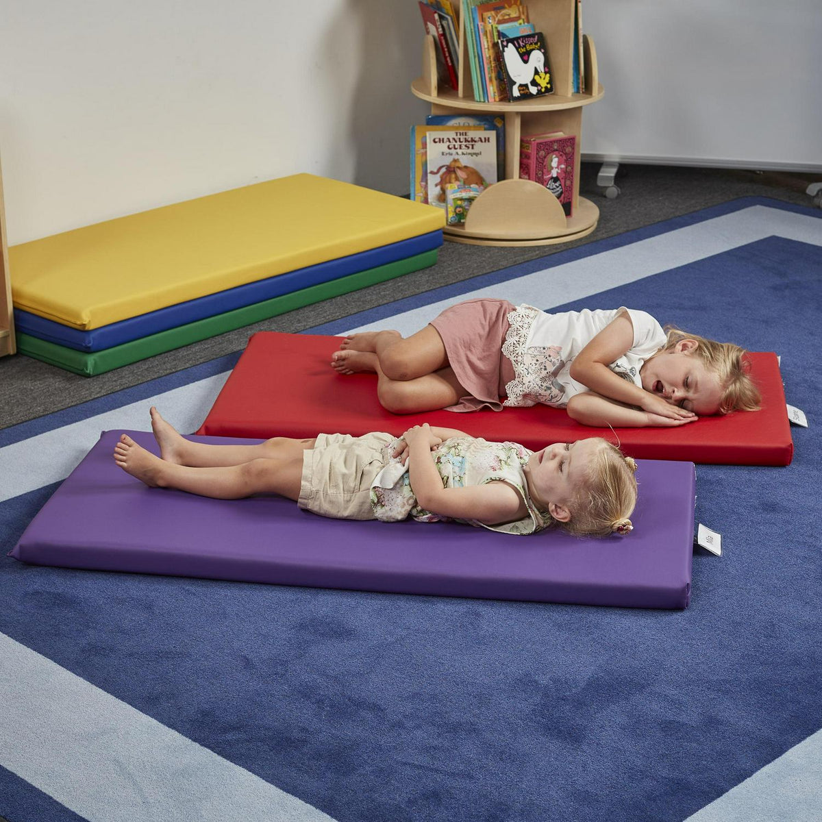 ECR4Kids SoftZone Rainbow Rest Mat. 2in. Assorted. 5-Piece