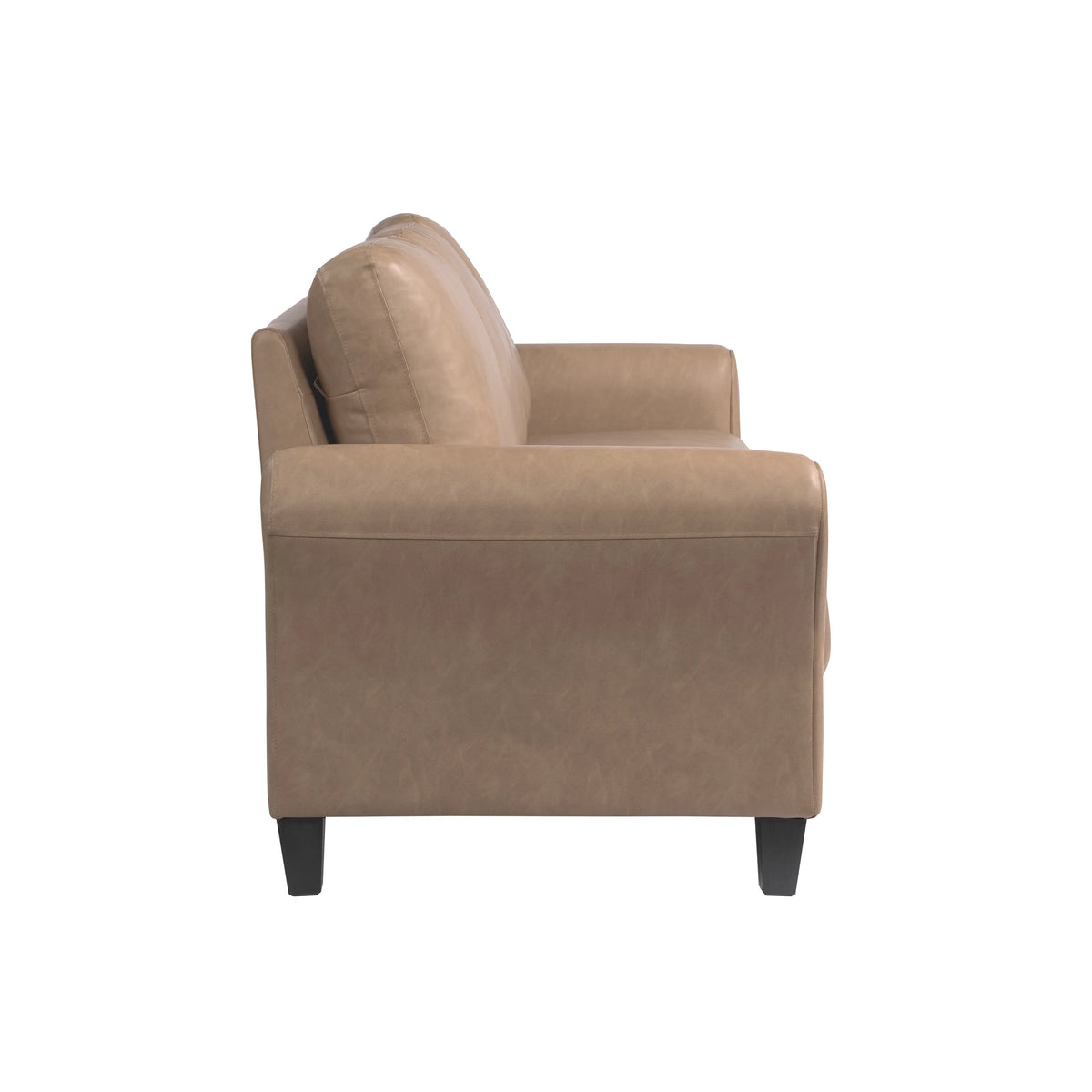 Lifestyle Solutions Alexa Sofa with Rolled Arms, Gray Fabric