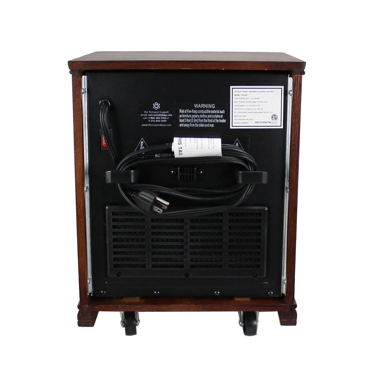 LifeSmart LifePro 4 Element 1500W Electric Infrared Quartz Space Heater