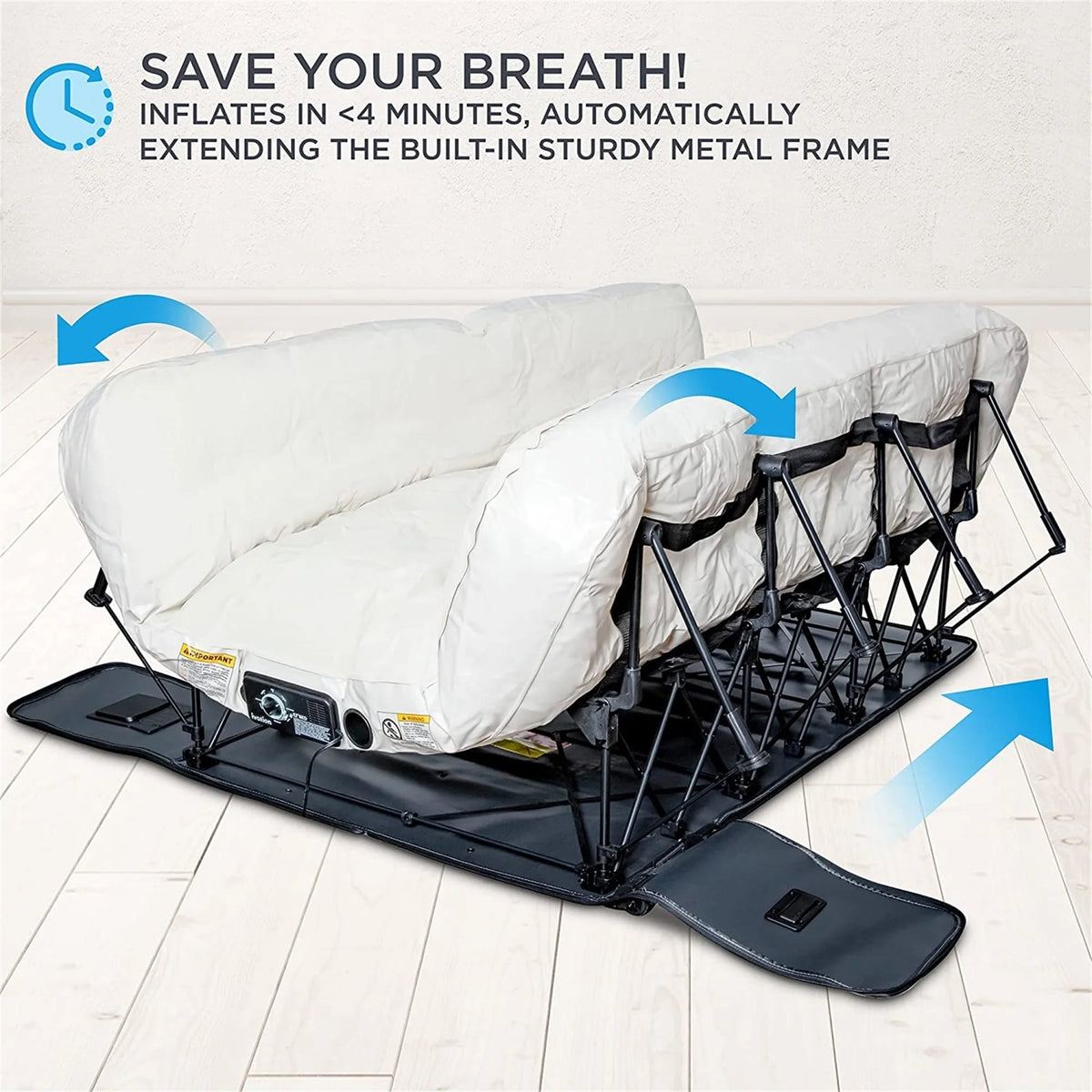 Ivation EZ-Bed 10 in Portable Air Beds with Built-in Pump, Full