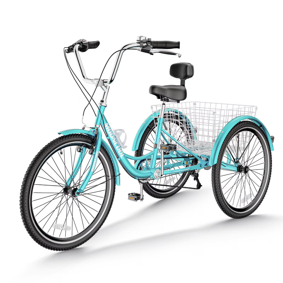 FICISOG 7 Speed Adult Tricycle for Women, 20/24/26 Inch Adult Trike with Basket, 3 Wheel Bikes for Adults Seniors, Cruise Trike for Shopping Picnic