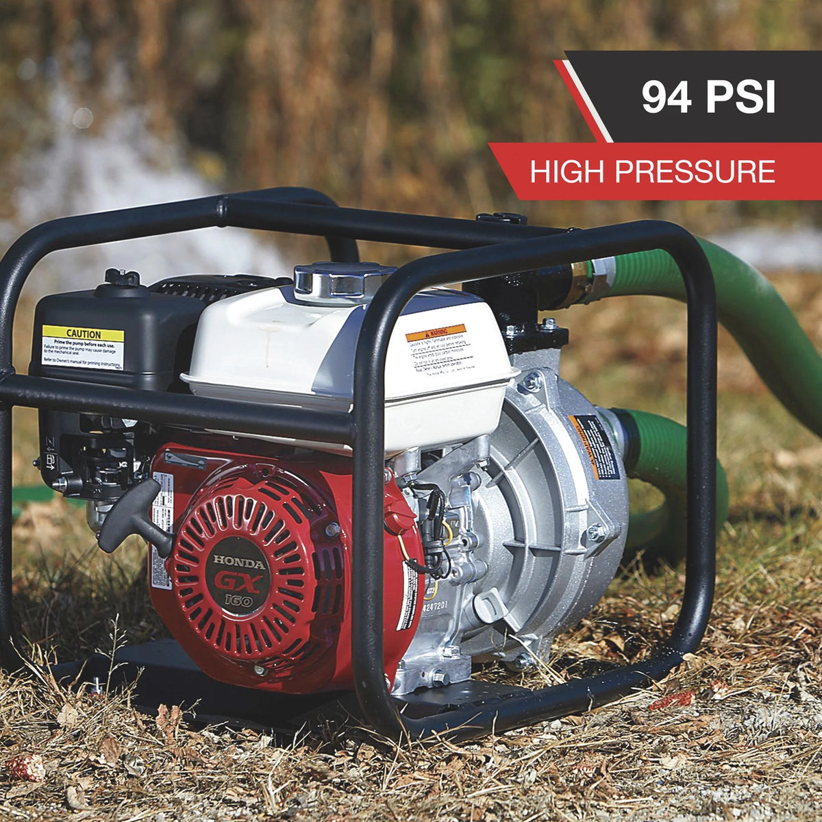 NorthStar High-Pressure Water Pump, 8120 GPH, 94 PSI, 2in. Ports, 163cc Honda GX160 Engine