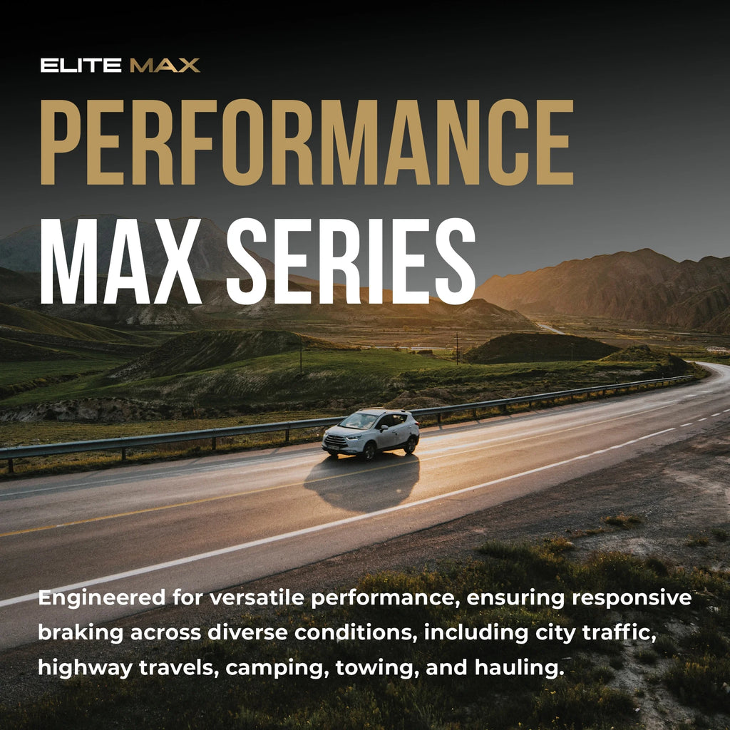 Max Advanced Brakes - Brake Kit for 2018-2020 Chevy Traverse Blazer Buick Enclave FWD 2017-2020 GMC Acadia Front and Rear Replacement Cross Drilled Disc Brake Rotors and Ceramic Brake Pads