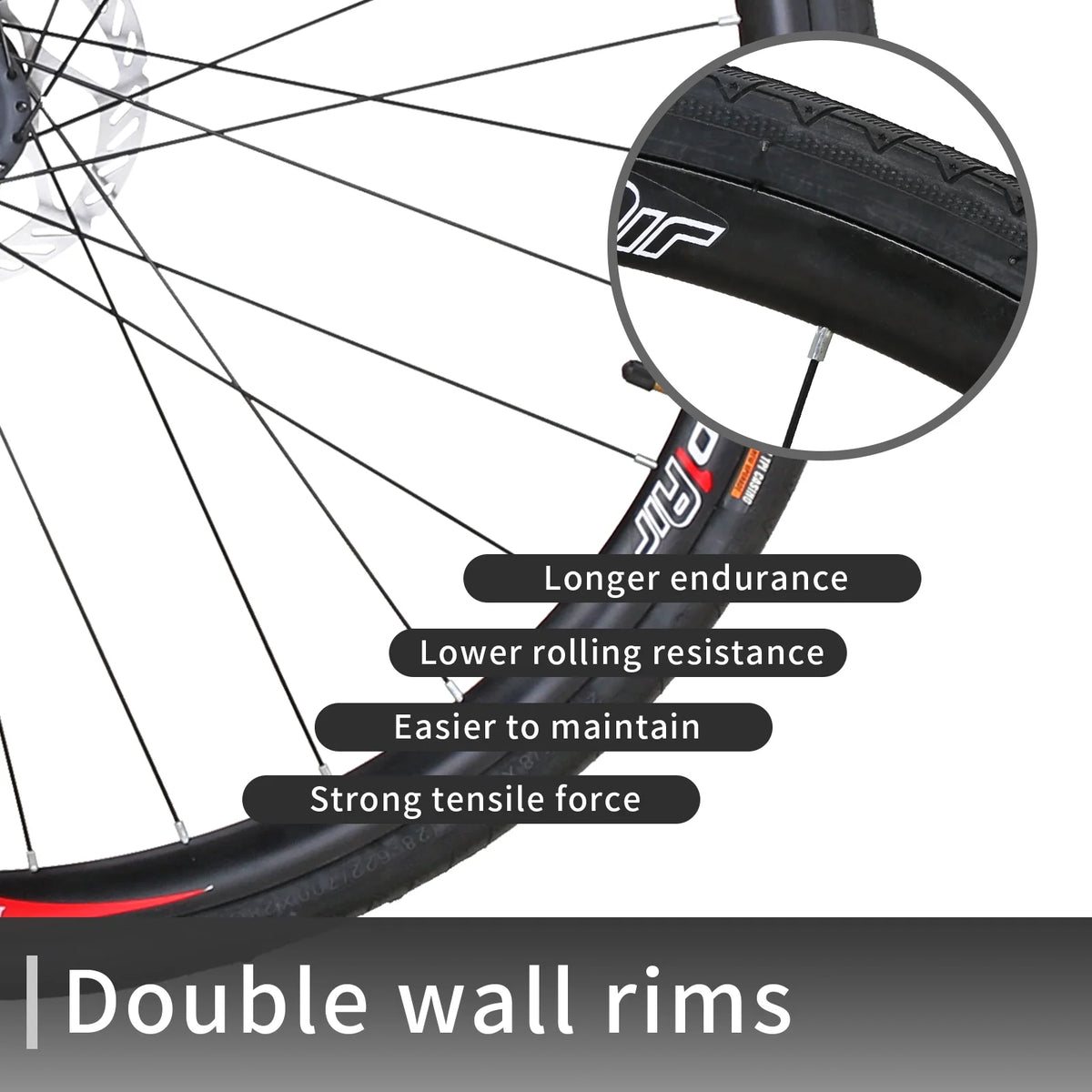 Eurobike XC550 Road Bike 21 Speed 700C wheels Racing Bike for Men 54Cm Adult Commuter Bicycle 3 Spoke wheels Black