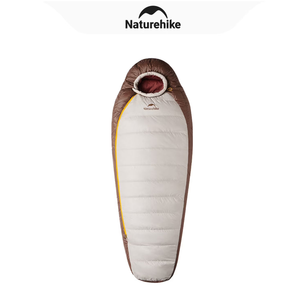 Naturehike, Mummy Sleeping Bag, Pro Outdoor Down Sleeping Bag for Cold Weather,  Water Repellent Sleeping bag with Compression Sack, High Fluffy Duck Down Filling,  For Hiking/Travel/Expedition