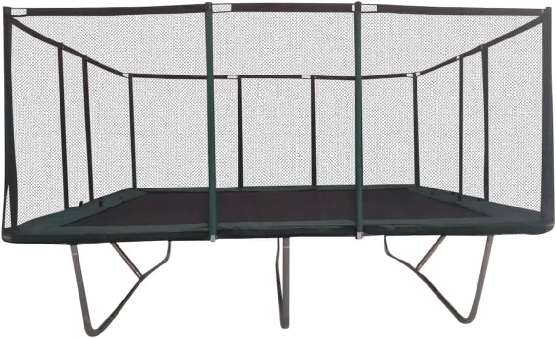 Galactic Xtreme 10x17 FT Outdoor Rectangle Trampoline with Net Enclosure 750Lbs Heavy Weight Jumping Capacity - Outdoor Gymnastics Trampolines for Adults and Kids