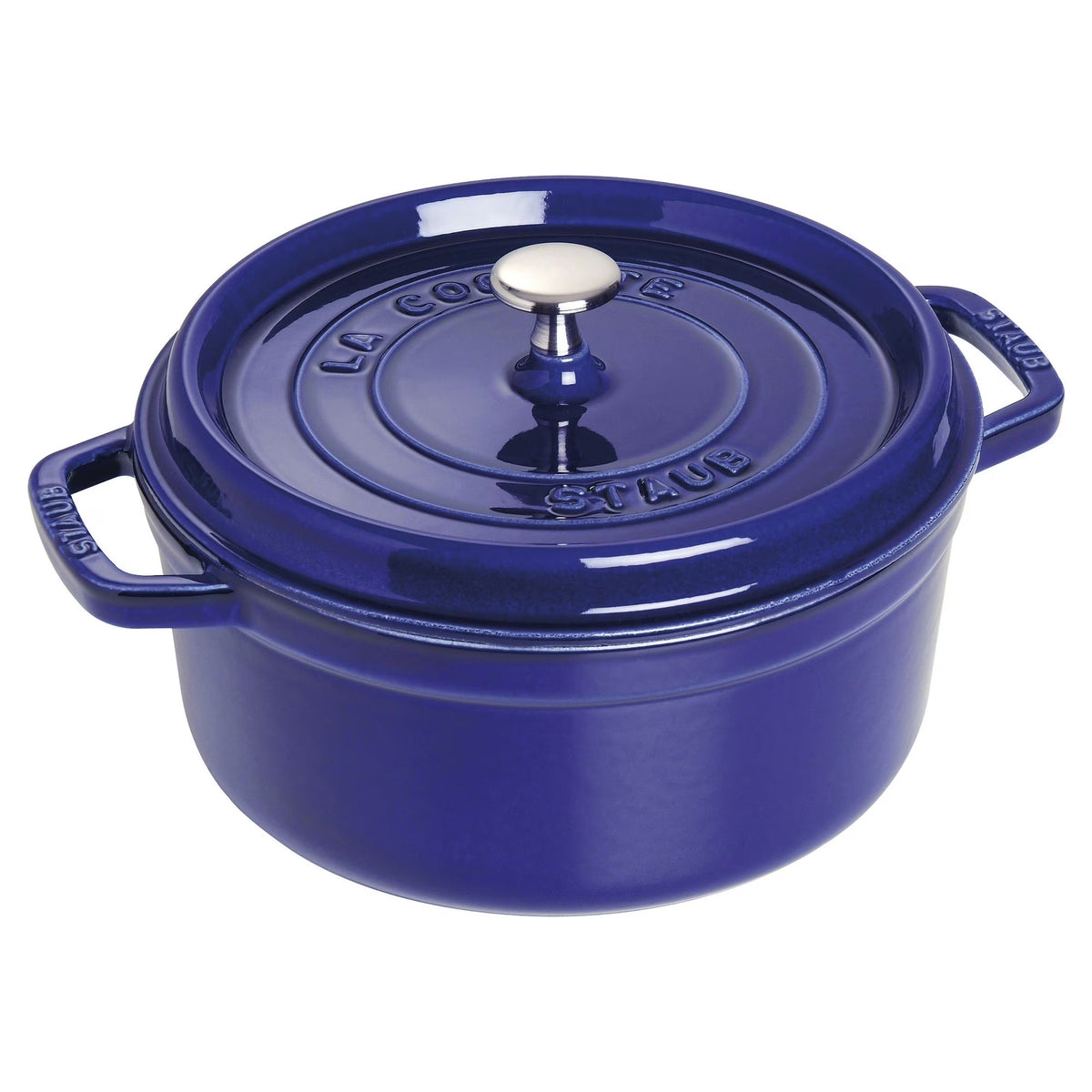 Staub Cast Iron 4-qt Round Cocotte - Matte Black