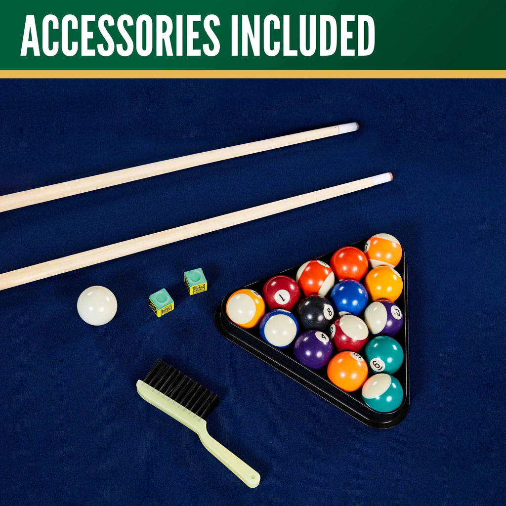 Thornton 7 ft Arcade Billiard Table with Pool Ball and Cue Stick Set (84 in x 48 in)